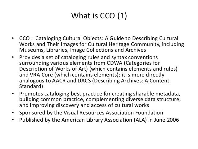 What is a CCO?