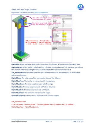 ALPHA BIM - Revit Plugin Guideline
https://alphabimvn.com v2023.1 Page 35 of 143
Explain the calculation result for Struct...