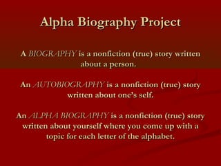 Alpha Biography | PPT