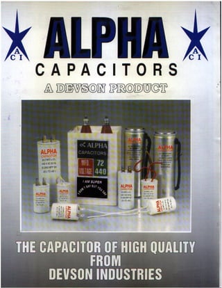 Alpha Capacitors Pvt Ltd, New Delhi, Capacitors