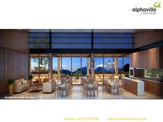 Perspectiva ilustrada do salão de festas
Perspectiva Salão de Fetas
Vendas: (21) 3149-7000 http://imoveismaisrio.com.br
 