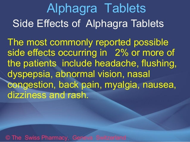 Possible side effects of viagra