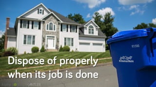 Dispose of properly
when its job is done
 