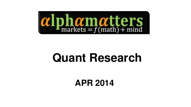 quant research quant research