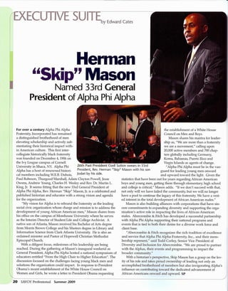 Alpha Phi Alpha 33rd General President Skip Mason - Savoy Professional (Summer 2009)