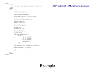 ALPHA Script - Presentation | PDF