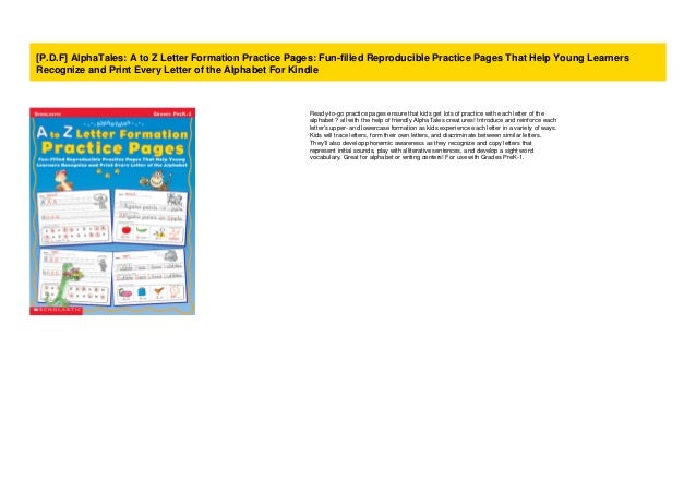 [P.D.F] AlphaTales: A to Z Letter Formation Practice Pages: Fun-filled ...