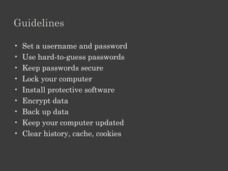 2. Protecting Your Computer
 