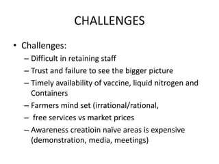 Experience and scaling up ecf immunization delivery in Tanzania