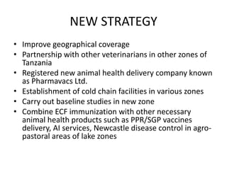 Experience and scaling up ecf immunization delivery in Tanzania