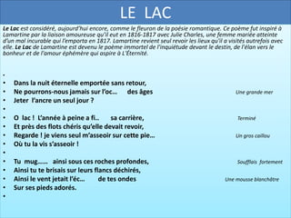 LAMARTINE
Les fleurons du romantisme
 