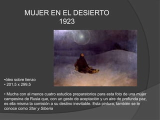 MUJER EN EL DESIERTO 1923óleo sobre lienzo