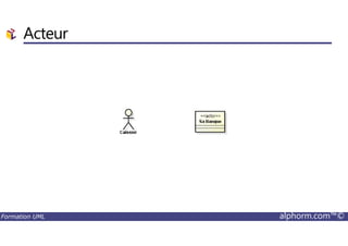 Acteur
Formation UML alphorm.com™©
 