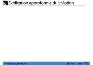 Explication approfondie du vMotion
VMware vSphere 5.0 alphorm.com™©
 