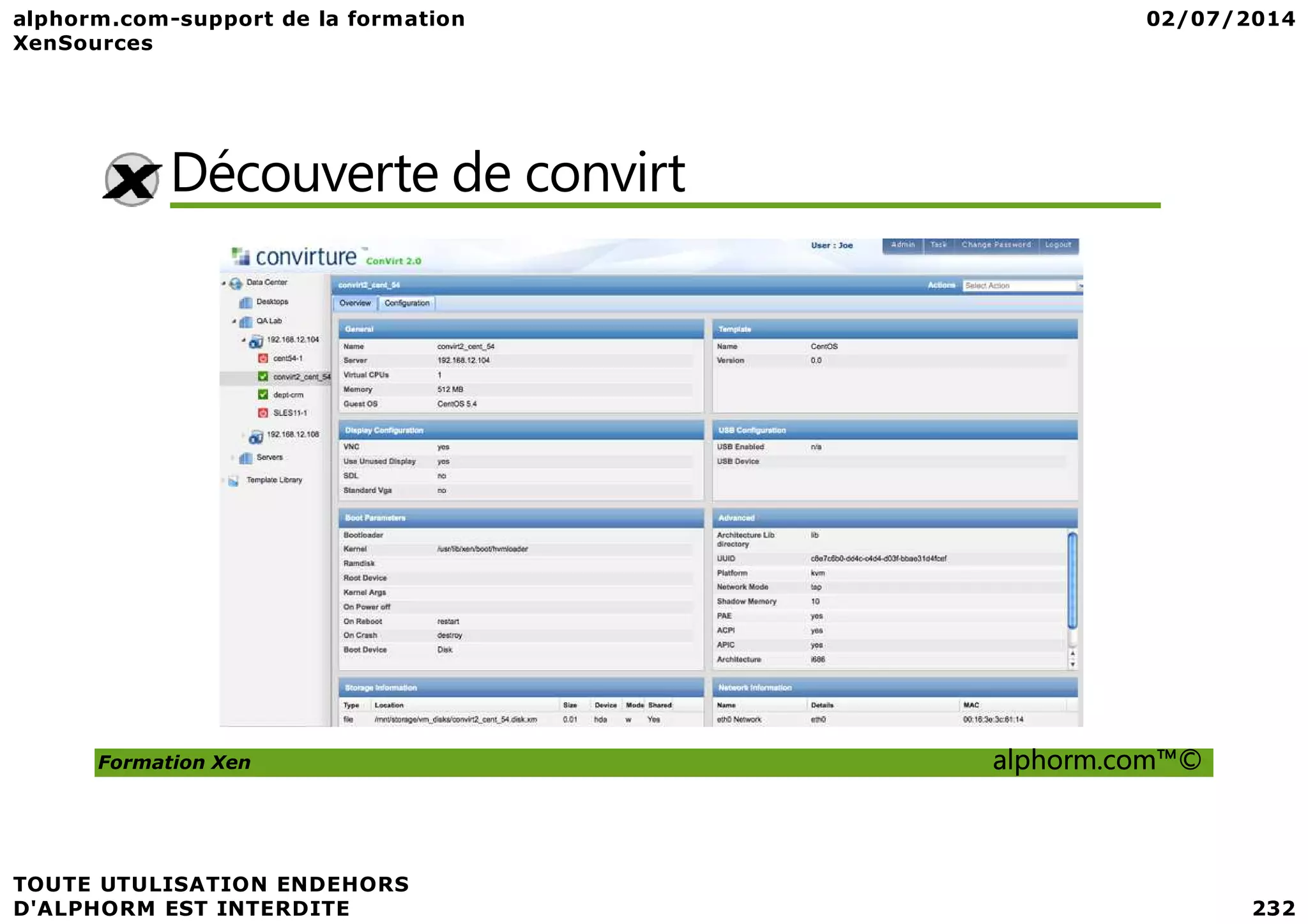 Découverte de convirt Formation Xen alphorm.com™© 