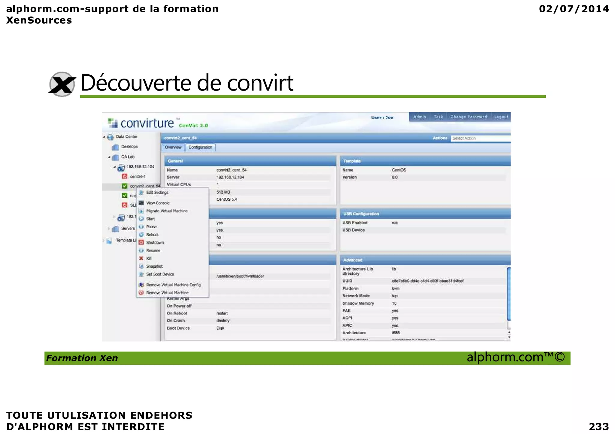 Découverte de convirt Formation Xen alphorm.com™© 