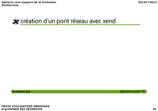 création d’un pont réseau avec xend
Formation Xen alphorm.com™©
 
