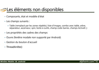Google AdMob 
WinDev Mobile 19, android alphorm.com™© 
 