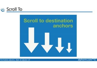 Scroll To
Formation jQuery, Ajax et jQuery UI alphorm.com™©
 