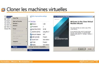 Cloner les machines virtuelles
Formation VMware Workstation 11 alphorm.com™©
 