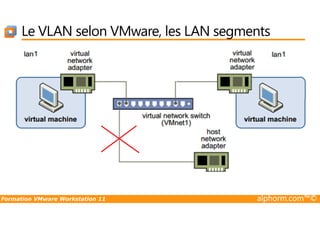 Le VLAN selon VMware, les LAN segments
Formation VMware Workstation 11 alphorm.com™©
 
