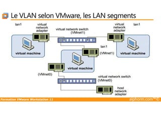 Le VLAN selon VMware, les LAN segments
Formation VMware Workstation 11 alphorm.com™©
 