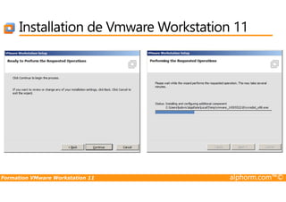 Installation de Vmware Workstation 11
Formation VMware Workstation 11 alphorm.com™©
 