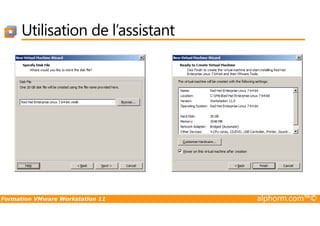 Utilisation de l’assistant
Formation VMware Workstation 11 alphorm.com™©
 