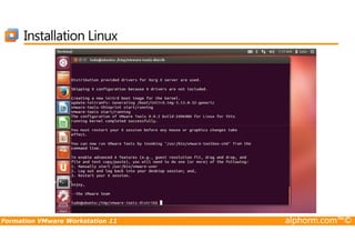 Installation Linux
Formation VMware Workstation 11 alphorm.com™©
 