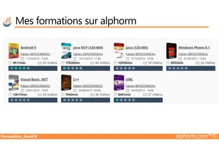 Mes formations sur alphorm
Formation JavaFX alphorm.com™©
 