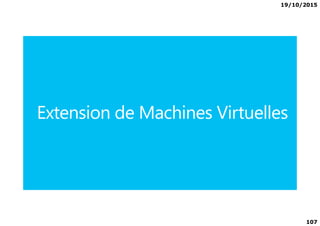19/10/2015
107
Extension de Machines VirtuellesExtension de Machines Virtuelles
 