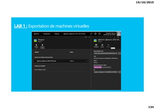 19/10/2015
134
LAB 1 : Exportation de machines virtuelles
 