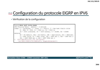16/12/2015
10
Formation Cisco CCNA – ICND2 (examen 200-101) alphorm.com™©
Liens utiles
• http://www.frameip.com/
• https://www.ciscomadesimple.be/
• http://reussirsonccna.fr/category/menu-horizontal/ccna/ccna-cours/
• http://www.9tut.com/
• http://www.examcollection.com/
 