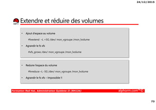 24/12/2015
4
Formation Red Hat, Administration Système II (RH134) alphorm.com™©
Mes formations sur Alphorm
 