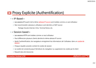 18/02/2016
11
Formation Fortinet UTM alphorm.com™©
Plan
• Solution de sécurité traditionnelle
• Approche Fortinet
• Design de la plateforme
• Service d’abonnement FortiGuard
• Modes de fonctionnement
 