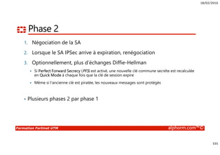 18/02/2016
15
Formation Fortinet UTM alphorm.com™©
Approche Fortinet
Pare-feu
Antivirus
Antispam
Optimisation WAN
Filtrage Web
Contrôle applicatif
IPS
VPN
Et plus encore…
• Un seul équipement fournit une
solution de sécurité complète
 