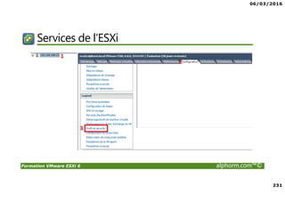 06/03/2016
14
Formation VMware ESXi 6 alphorm.com™©
Plan
• Définition et vocabulaire
• Concept de virtualisation
• Domaines d’application
• Limites de la technologie
• Pourquoi virtualiser ?
• L’écosystème VMware
• Qu’est ce que vSphere ?
 