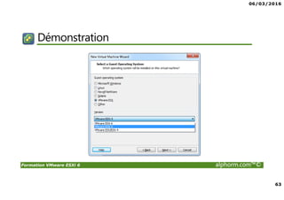 06/03/2016
63
Formation VMware ESXi 6 alphorm.com™©
Démonstration
 