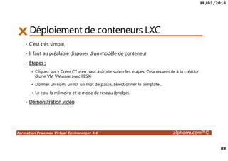 18/03/2016
5
Formation Proxmox Virtual Environment 4.1 alphorm.com™©
Cette formation est la mise à jour de la formation 3.x
 