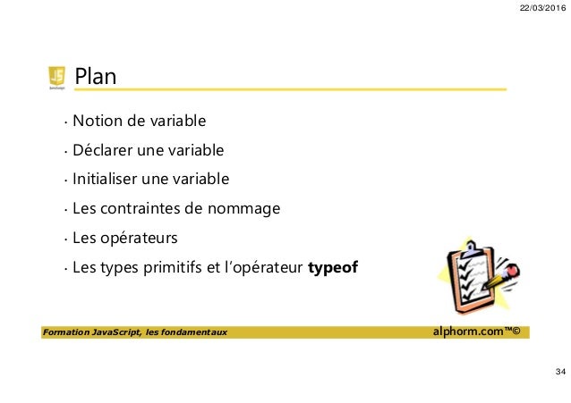 Alphormcom Support De La Formation Javascript Les Fondamentaux - 