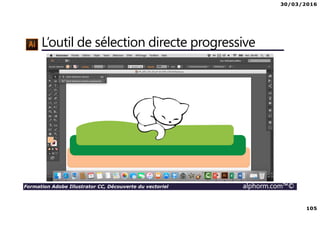 30/03/2016
105
Formation Adobe Illustrator CC, Découverte du vectoriel alphorm.com™©
L’outil de sélection directe progressive
 