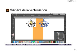 30/03/2016
202
Formation Adobe Illustrator CC, Découverte du vectoriel alphorm.com™©
Visibilité de la vectorisation
 