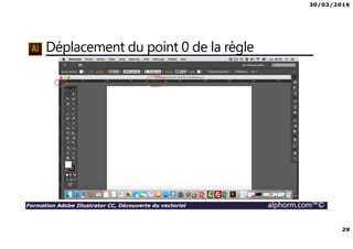 30/03/2016
3
Formation Adobe Illustrator CC, Découverte du vectoriel alphorm.com™©
Présentation de votre formatrice
Sylvia TEMZI
• Graphiste Consultante inscrite à la maison des artistes
• Chef de projet multimédia
• Référente Formatrice chez Demos et intervenante indépendante au sein
d’autres centres de formation et entreprises
• Mes compétences :
PAO DAO (Adobe Photoshop, Illustrator, Indesign, Corel Draw)
Web (Dreamweaver, htlm, CSS)
Montage vidéo (Adobe Première, Pinnacle, Movie maker)
3D (Sketchup)
 