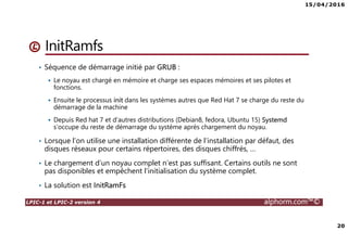 15/04/2016
3
LPIC-1 et LPIC-2 version 4 alphorm.com™©
Présentation du formateur
Ludovic QUENEC’HDU
• lquenec@alphorm.com
• Consultant et expert en Open source, logiciel libre et virtualisation
• Mission de conseil, d’architecture, d’administration, de migration et de
formation
• Mes références :
Mon profil LinkedIn : https://fr.linkedin.com/pub/ludovic-quenec-hdu/47/6bb/550
Mon profil Alphorm : http://www.alphorm.com/formateur/ludovic-quenechdu
 