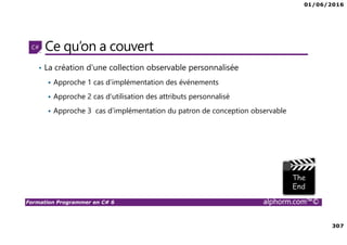 01/06/2016
11
Formation Programmer en C# 6 alphorm.com™©
Are You ready ? ☺
 