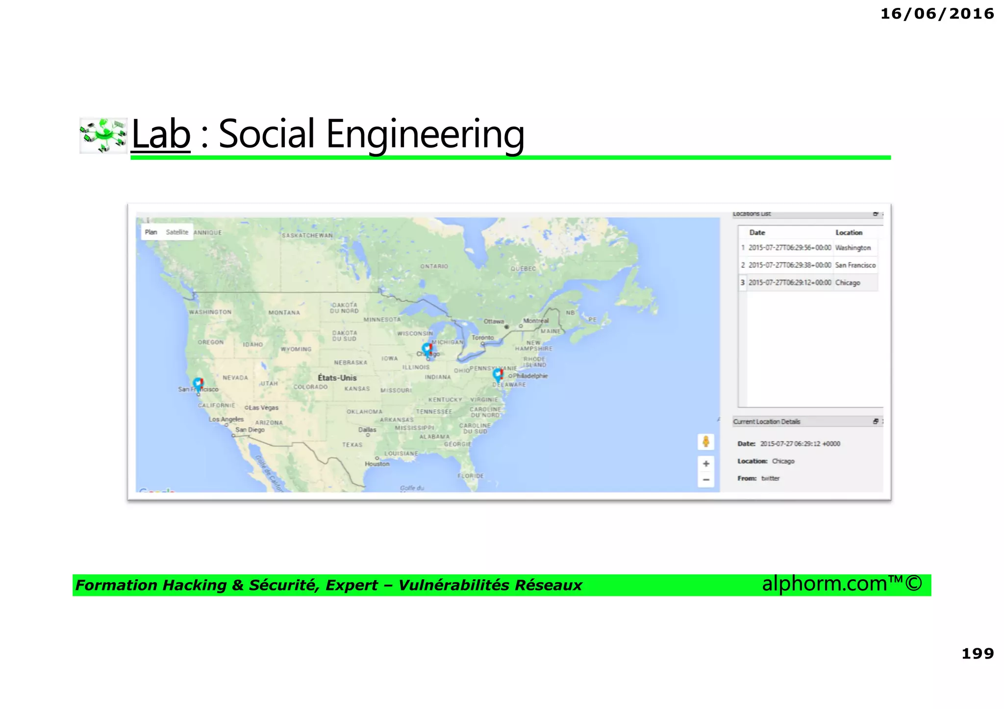 16/06/2016
199
Formation Hacking & Sécurité, Expert – Vulnérabilités Réseaux alphorm.com™©
Lab : Social Engineering
 