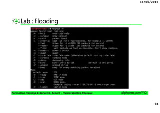 16/06/2016
93
Formation Hacking & Sécurité, Expert – Vulnérabilités Réseaux alphorm.com™©
Lab : Flooding
 