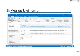22/06/2016
134
Formation Office Outlook 2016 Initiation alphorm.com™©
Message lu et non lu
 