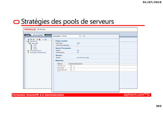 01/07/2016
303
Formation OracleVM 3.X Administration alphorm.com™©
Stratégies des pools de serveurs
 