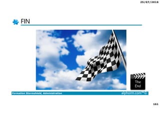 25/07/2016
161
Formation Stormshield, Administration alphorm.com™©
FIN
 